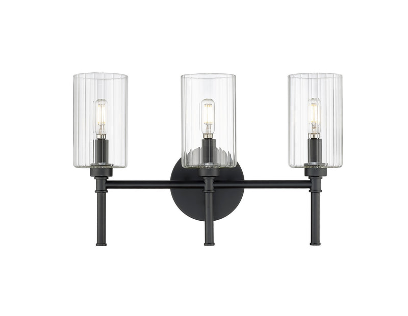 Millennium 9923-MB Three Light Vanity, Matte Black