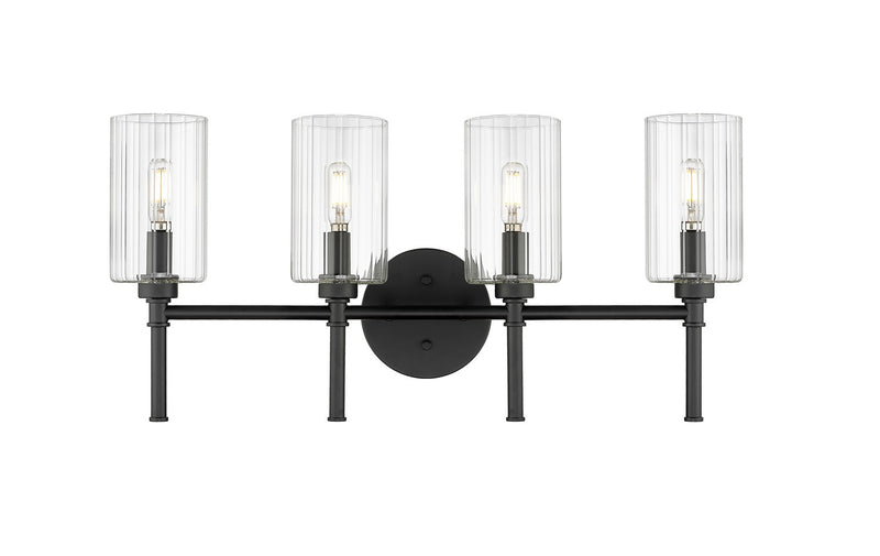Millennium 9924-MB Four Light Vanity, Matte Black