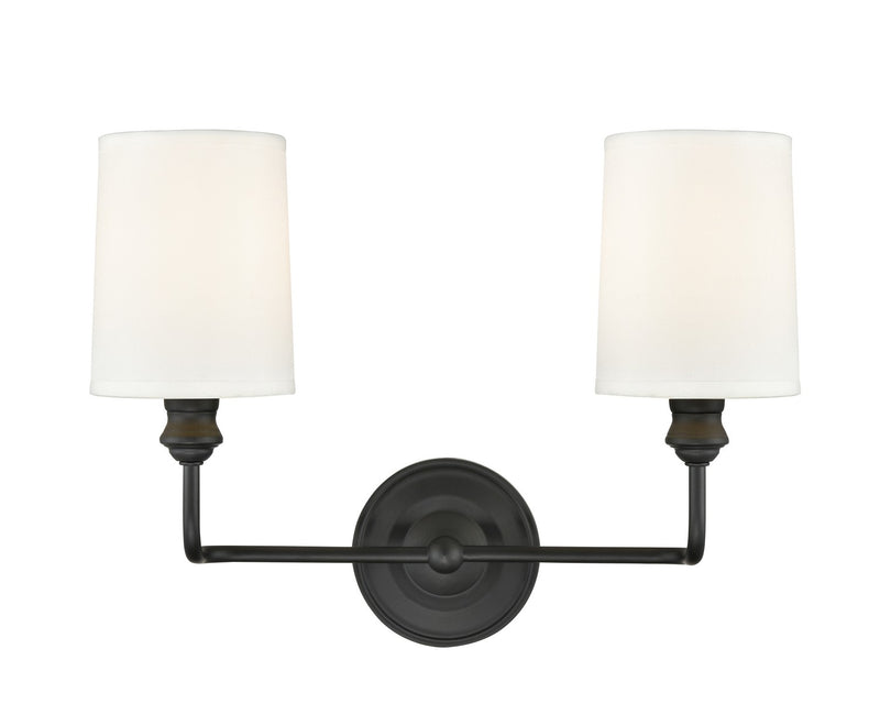 Millennium 99802-MB Two Light Vanity, Matte Black