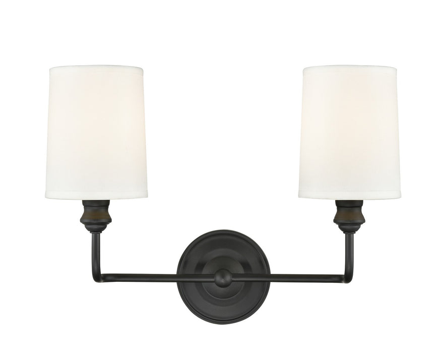 Millennium 99802-MB Two Light Vanity, Matte Black