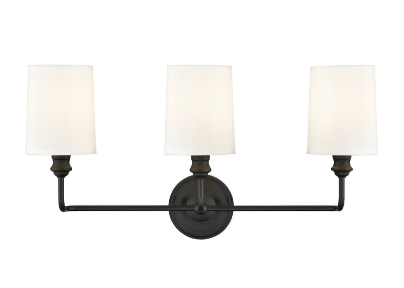 Millennium 99803-MB Three Light Vanity, Matte Black