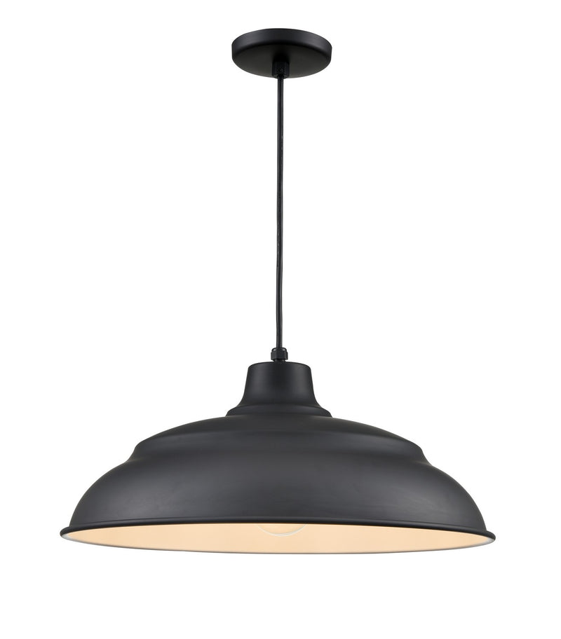 Millennium RALWHC20-SB One Light Pendant, Satin Black