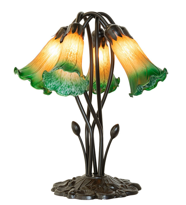 Meyda Tiffany 262215 Five Light Table Lamp, Mahogany Bronze