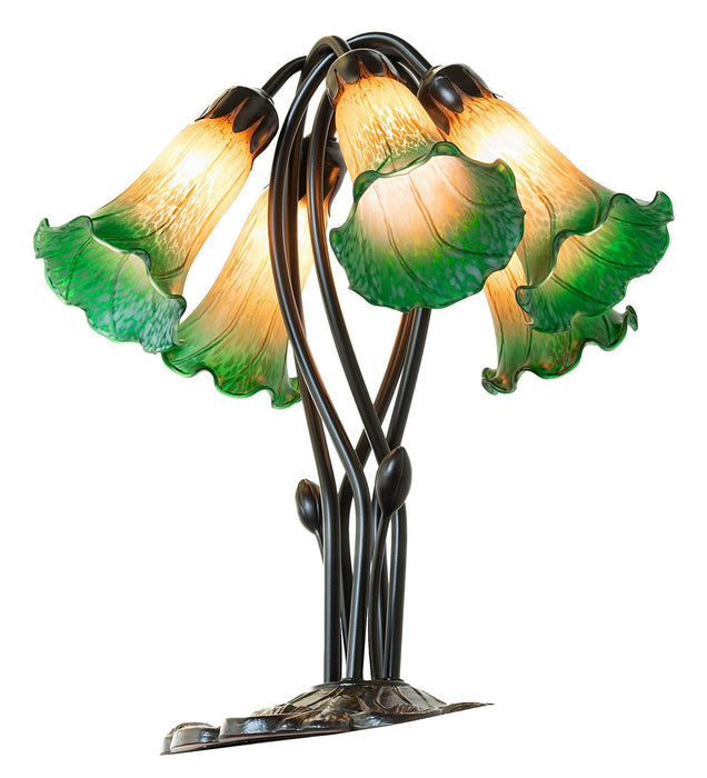 Meyda Tiffany 262215 Five Light Table Lamp, Mahogany Bronze