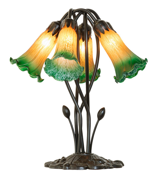 Meyda Tiffany 262215 Five Light Table Lamp, Mahogany Bronze