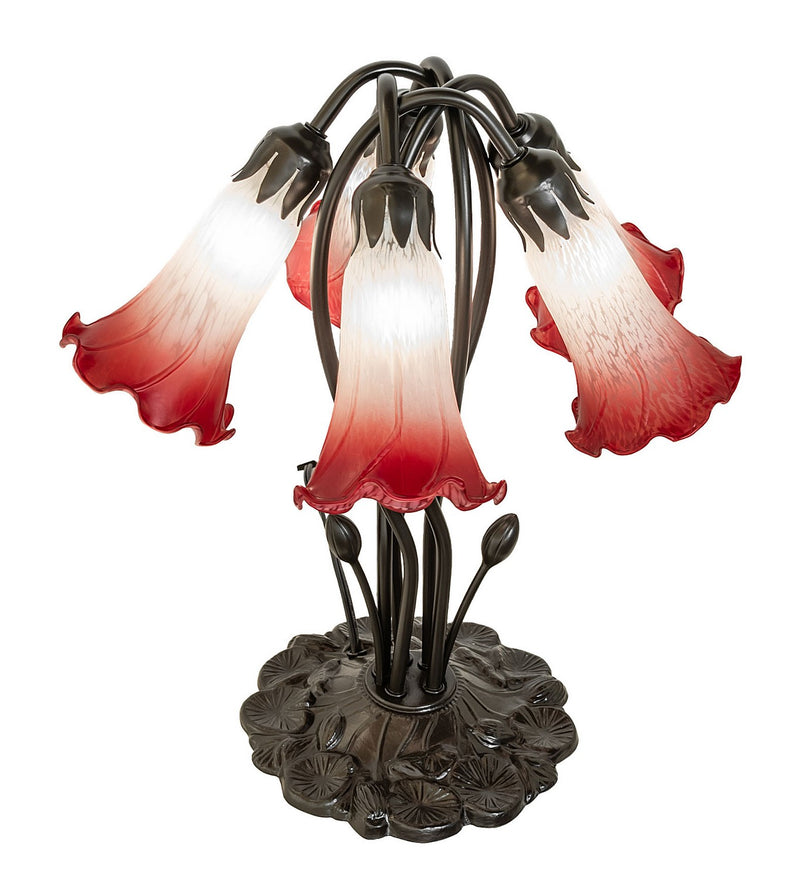 Meyda Tiffany 262217 Five Light Table Lamp, Mahogany Bronze