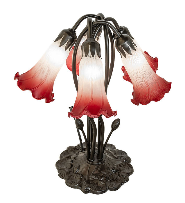 Meyda Tiffany 262217 Five Light Table Lamp, Mahogany Bronze