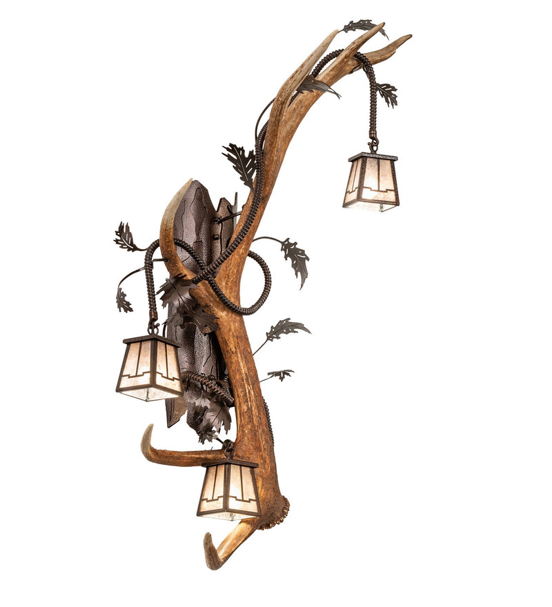 Meyda Tiffany 266426 Three Light Wall Sconce, Copper Vein