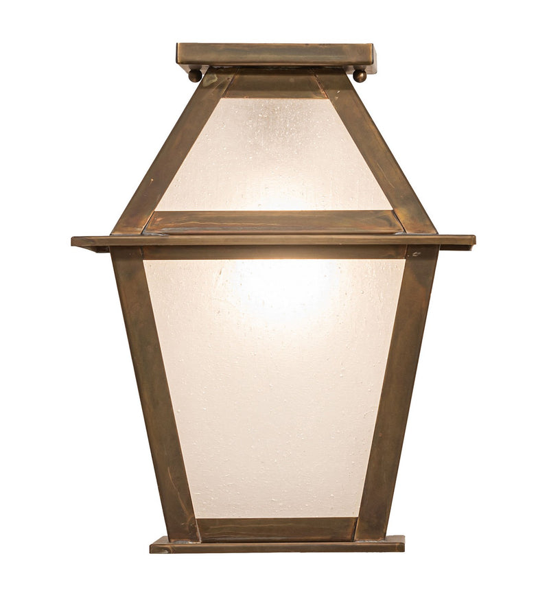 Meyda Tiffany 268579 One Light Flushmount, Vintage Brass