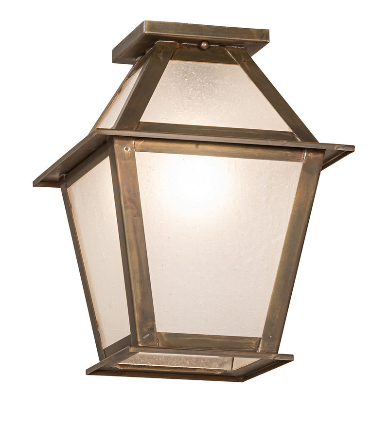 Meyda Tiffany 268579 One Light Flushmount, Vintage Brass