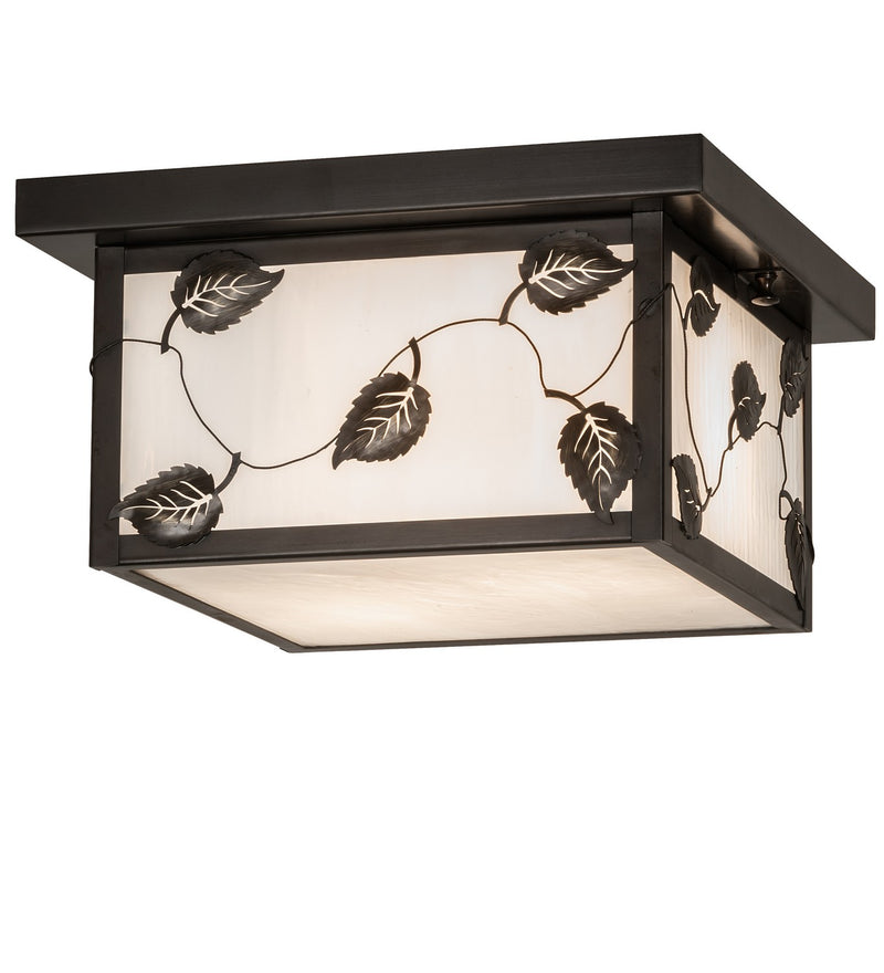Meyda Tiffany 269546 Two Light Flushmount, Craftsman Brown