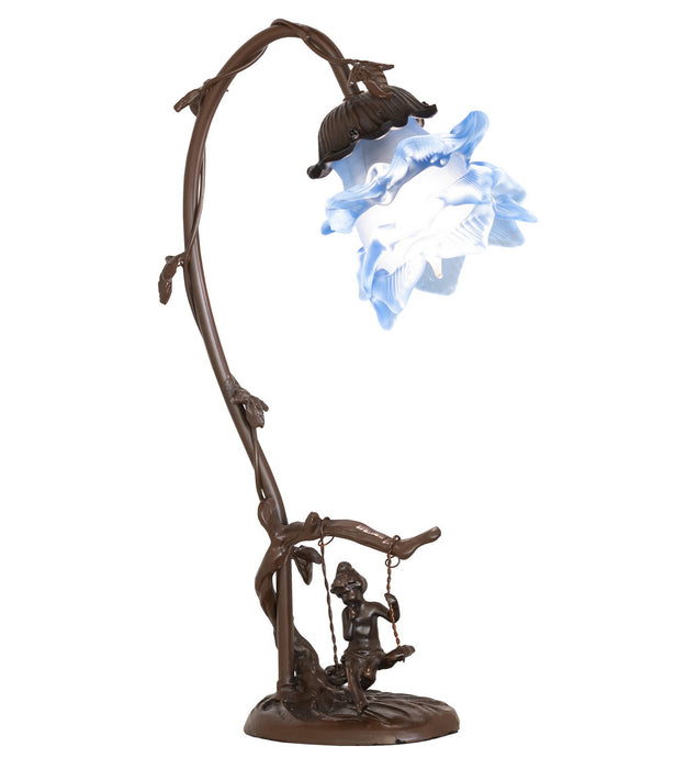 Meyda Tiffany 269725 One Light Mini Lamp, Bronze,Antique Brass