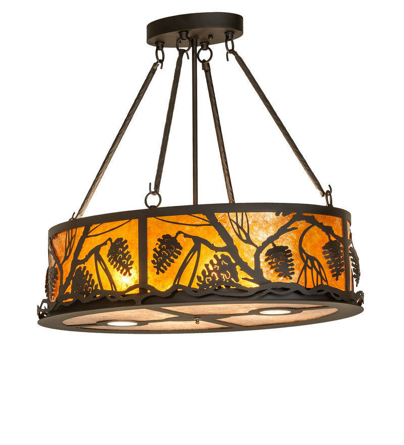 Meyda Tiffany 270266 Six Light Pendant, Oil Rubbed Bronze