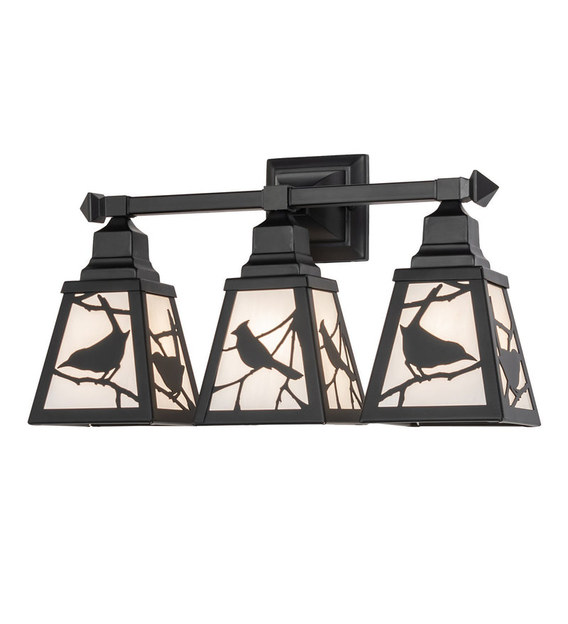 Meyda Tiffany 270880 Three Light Vanity, Solar Black