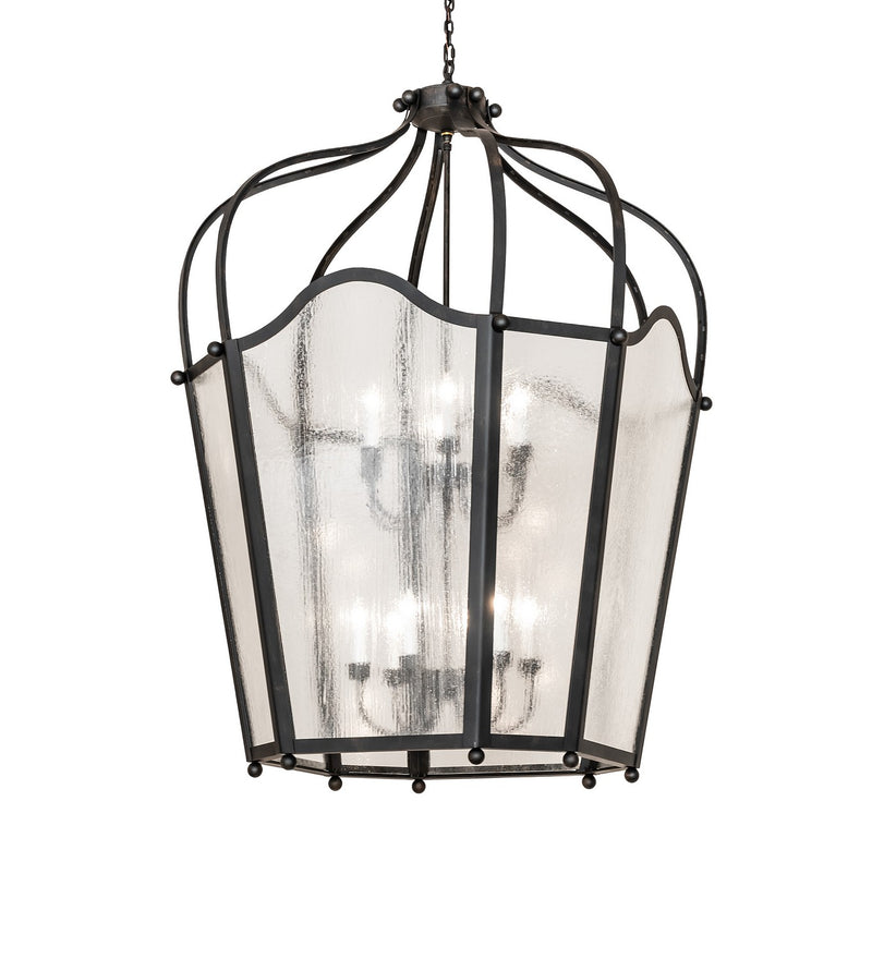 Meyda Tiffany 270941 12 Light Pendant, Blackened Steel