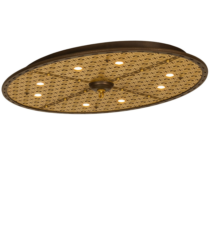 Meyda Tiffany 271331 Eight Light Ceiling Medallion, Tyler Bronze/Goldtastic