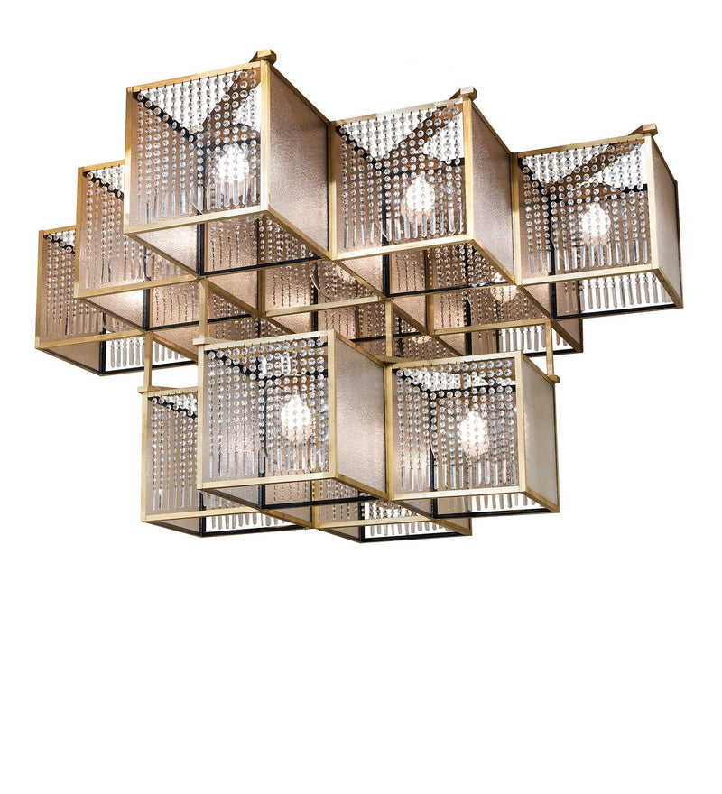 Meyda Tiffany 271438 LED Chandelier, Brushed Brass
