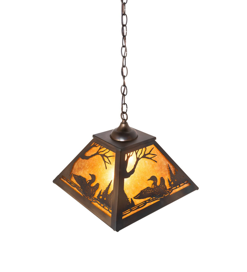 Meyda Tiffany 271996 Two Light Pendant, Dark Burnished Antique Copper
