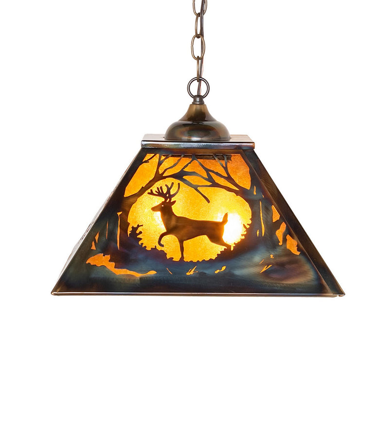 Meyda Tiffany 271997 Two Light Pendant, Dk Burnished Transparent Copper