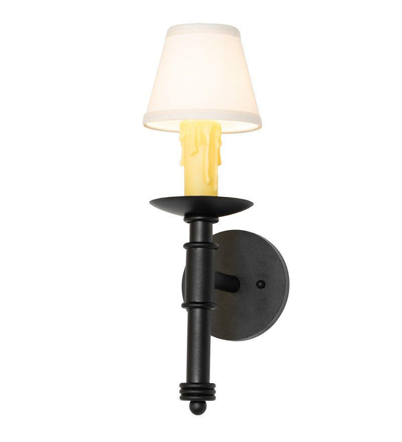 Meyda Tiffany 272640 One Light Wall Sconce, Textured Black