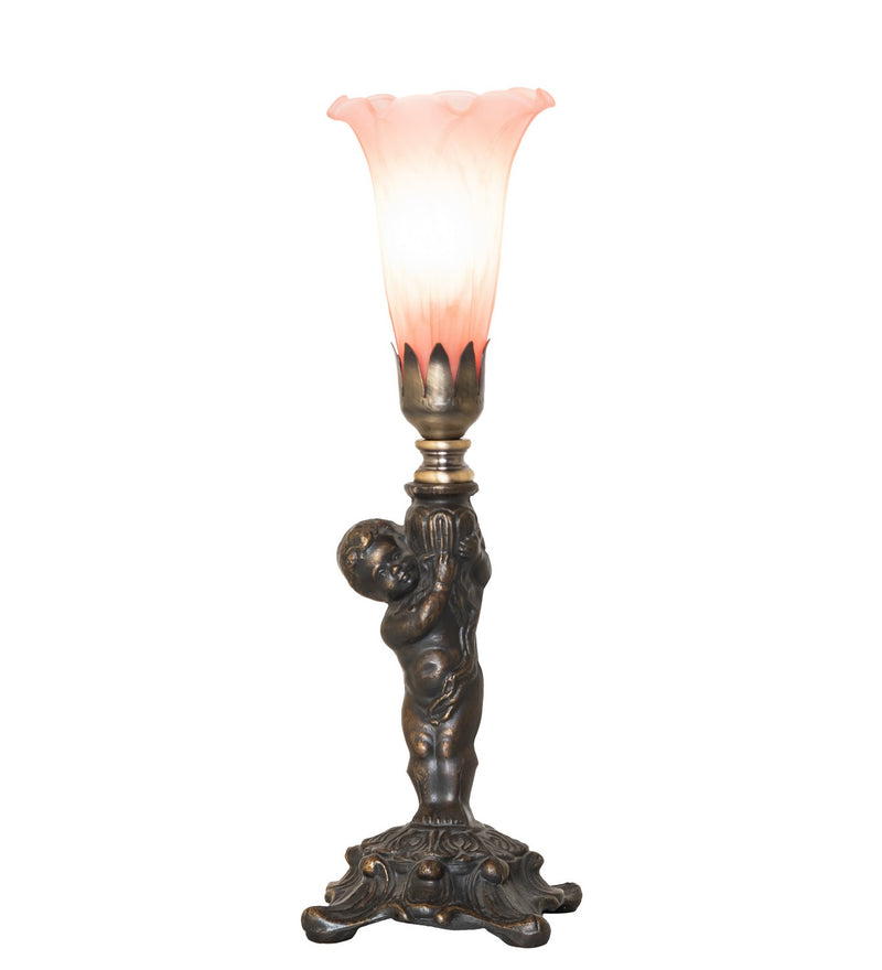 Meyda Tiffany 273025 One Light Mini Lamp, Antique Brass