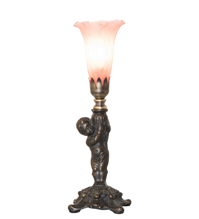 Meyda Tiffany 273025 One Light Mini Lamp, Antique Brass