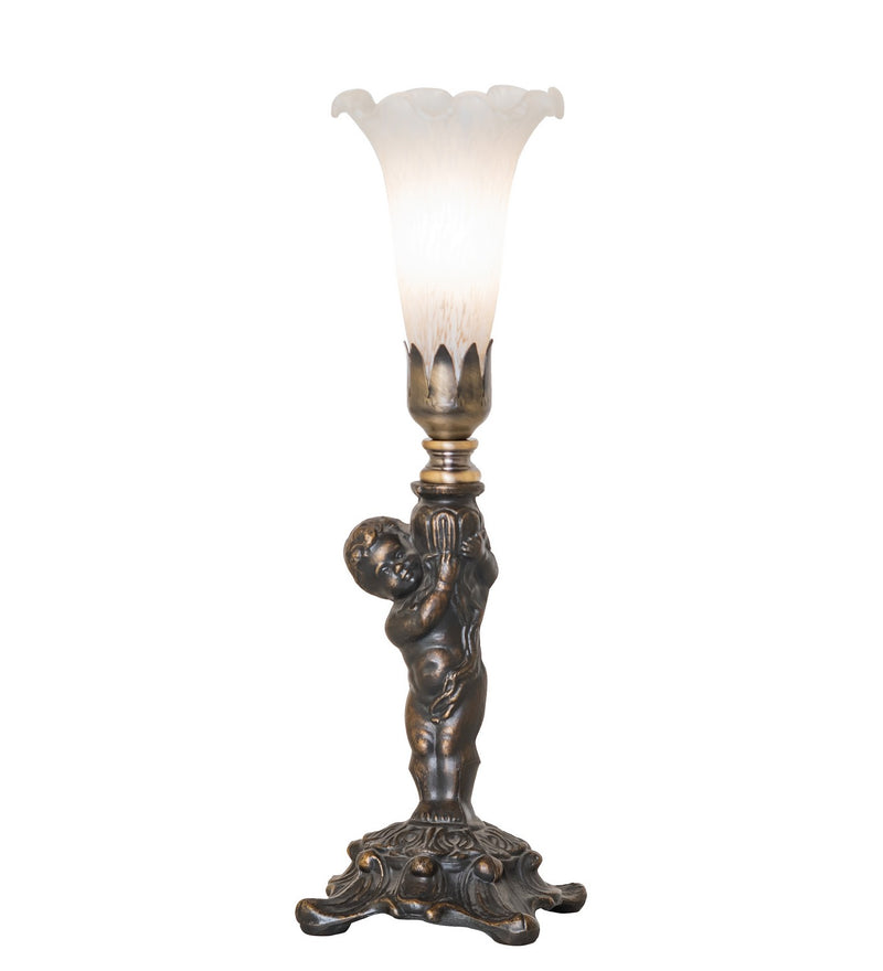 Meyda Tiffany 273026 One Light Mini Lamp, Antique Brass