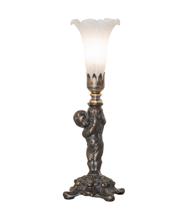 Meyda Tiffany 273026 One Light Mini Lamp, Antique Brass