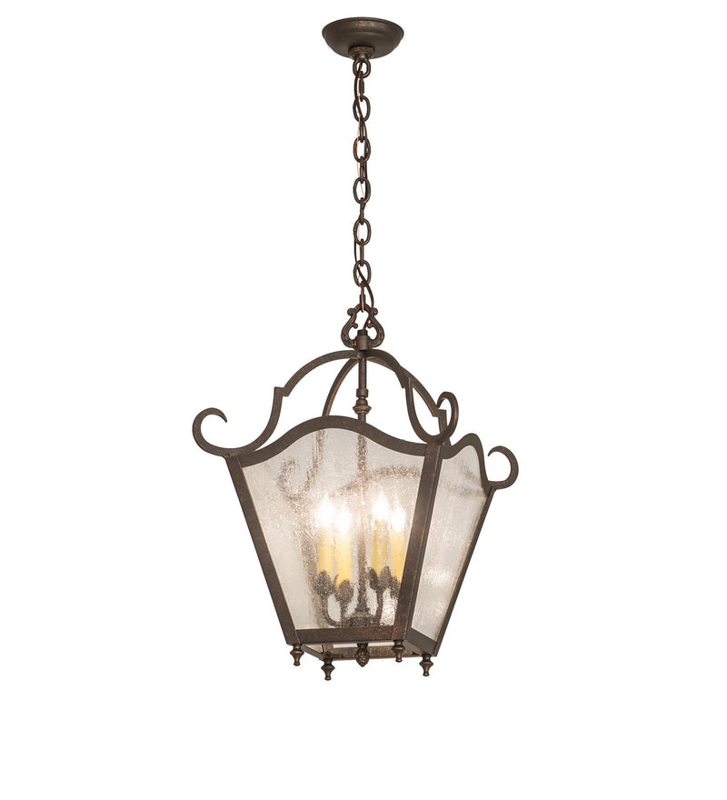 Meyda Tiffany 273238 Four Light Pendant, Gilded Tobacco