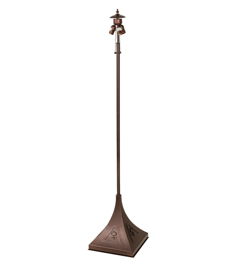 Meyda Tiffany 273776 Three Light Floor Base, Mahogany Bronze