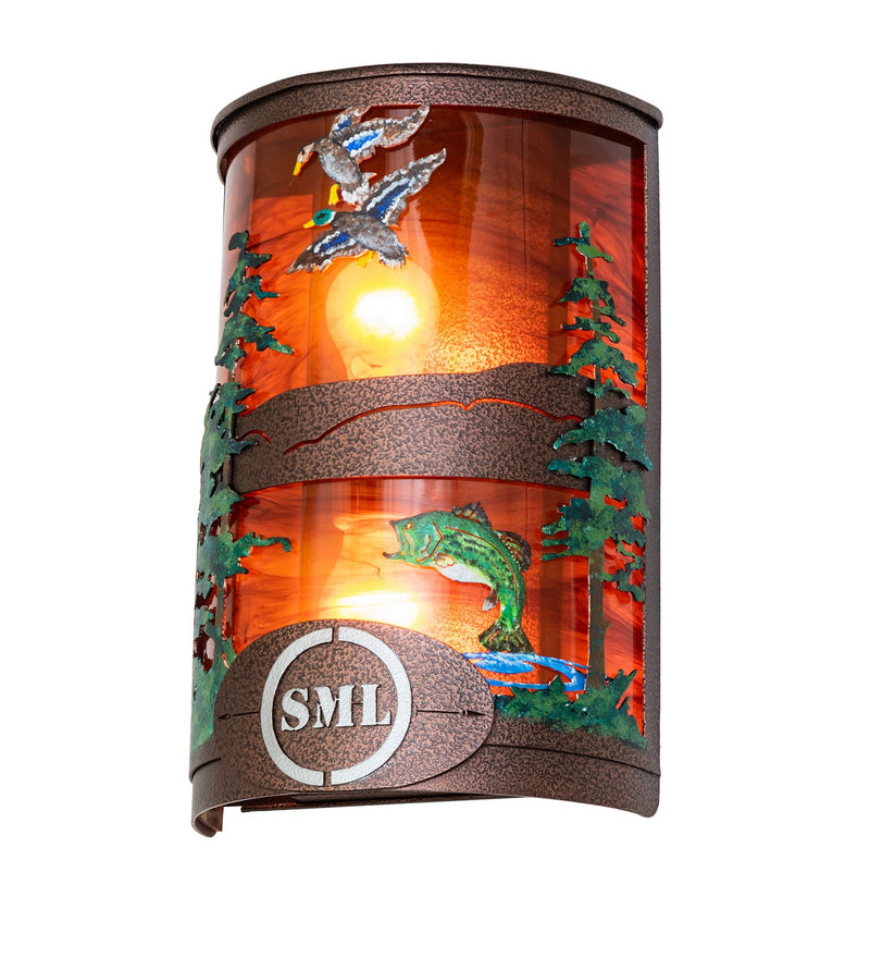 Meyda Tiffany 273934 Two Light Wall Sconce, New Copper Vein