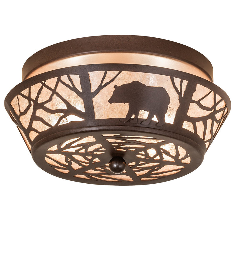 Meyda Tiffany 274849 Two Light Flushmount, Cafe Noir