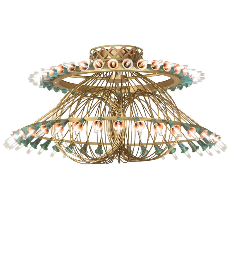 Meyda Tiffany 274892 LED Chandelier, Brushed Brass/Goldtastic