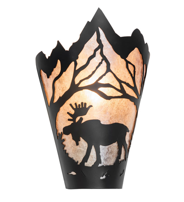 Meyda Tiffany 274655 One Light Wall Sconce, Solar Black