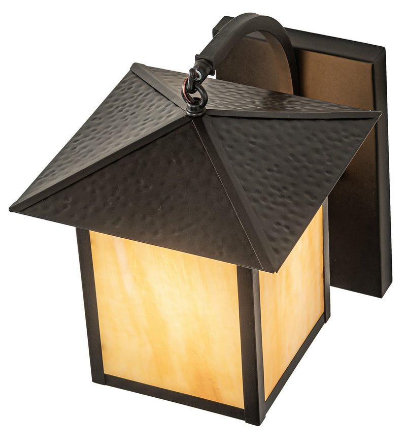 Meyda Tiffany 275272 One Light Wall Sconce, Craftsman Brown