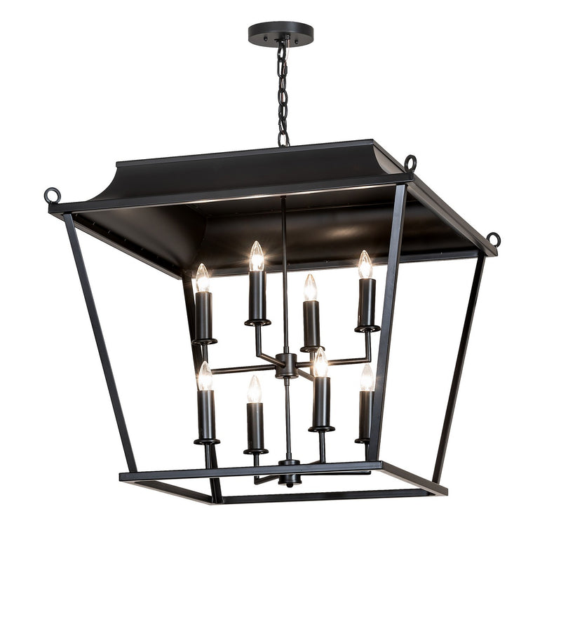 Meyda Tiffany 275798 Eight Light Pendant, Solar Black