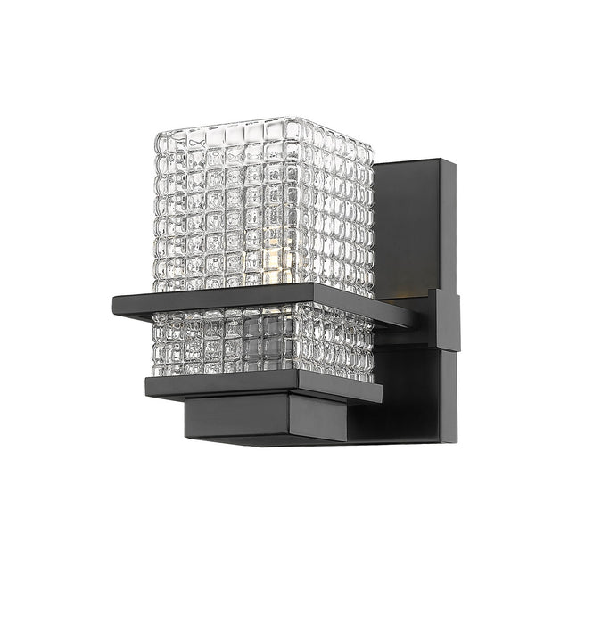 Innovations 310-1W-BK-CL One Light Bath Vanity, Black