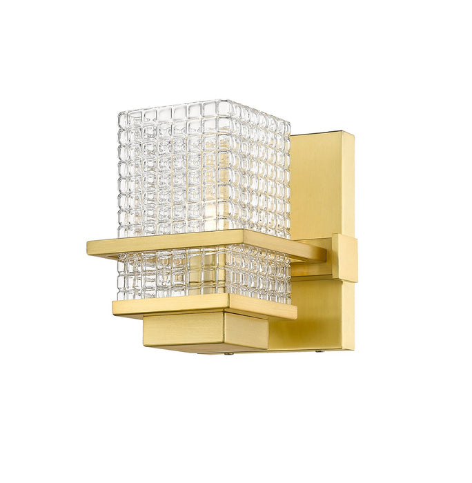 Innovations 310-1W-SG-CL One Light Bath Vanity, Satin Gold