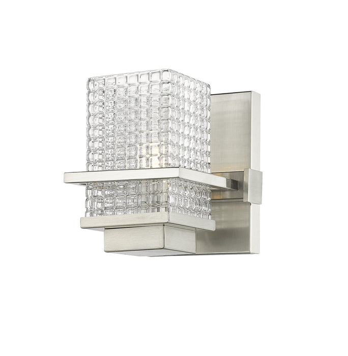 Innovations 310-1W-SN-CL One Light Bath Vanity, Satin Nickel