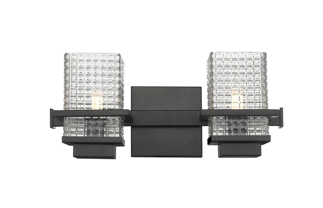 Innovations 310-2W-BK-CL Two Light Bath Vanity, Black