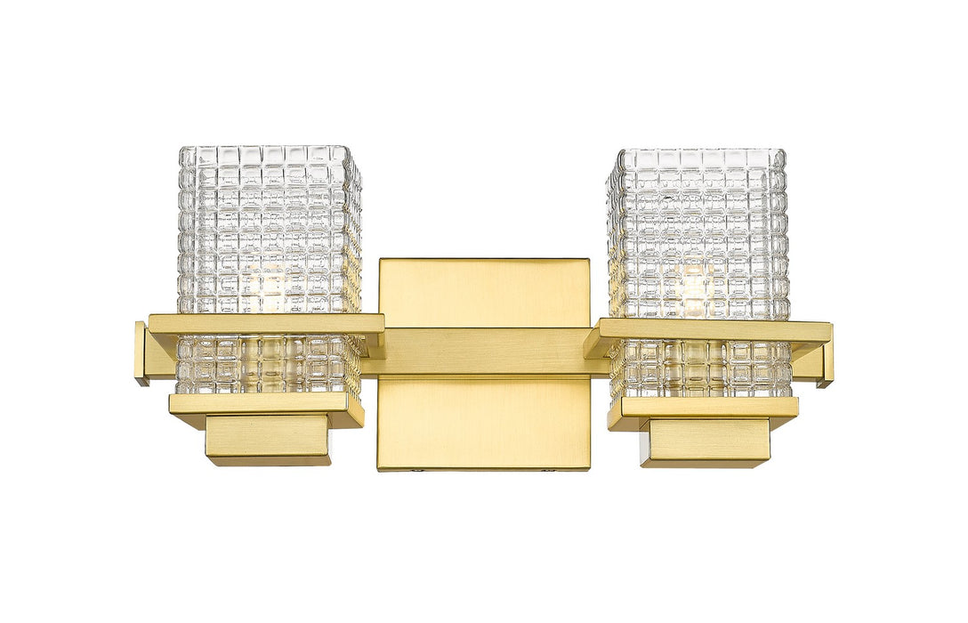 Innovations 310-2W-SG-CL Two Light Bath Vanity, Satin Gold