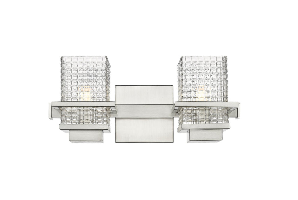 Innovations 310-2W-SN-CL Two Light Bath Vanity, Satin Nickel