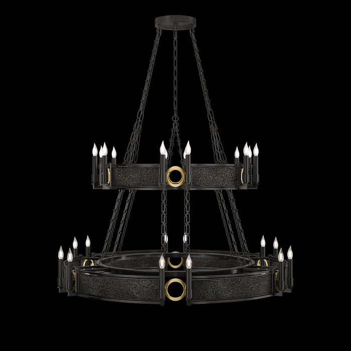 Fine Art 100036-113 24 Light Chandelier, Black
