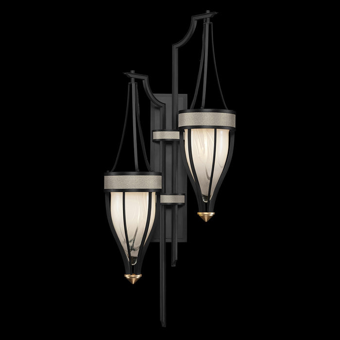 Fine Art 100041-112 Two Light Wall Sconce, Black