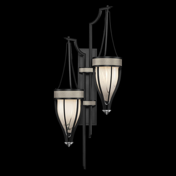 Fine Art 100041-122 Two Light Wall Sconce, Black