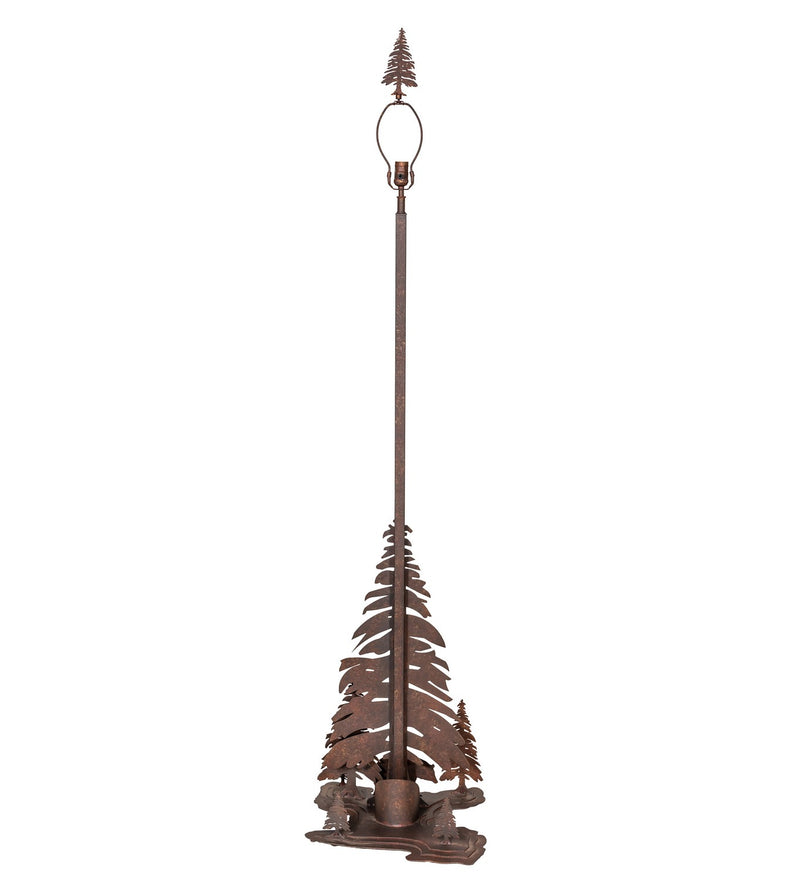 Meyda Tiffany 244684 Two Light Floor Base, Hand Painted Rust
