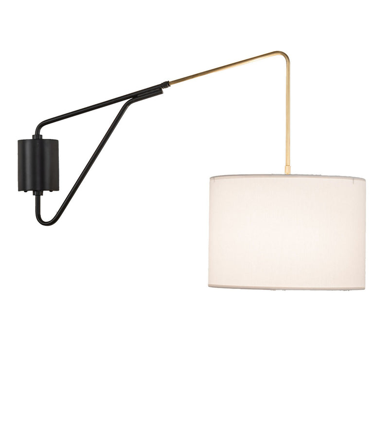 Meyda Tiffany 258185 One Light Wall Sconce, Solar Black/Brushed Brass