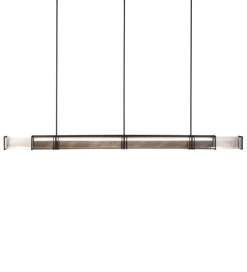 Meyda Tiffany 258960 LED Pendant, Solar Black/Gold Matte