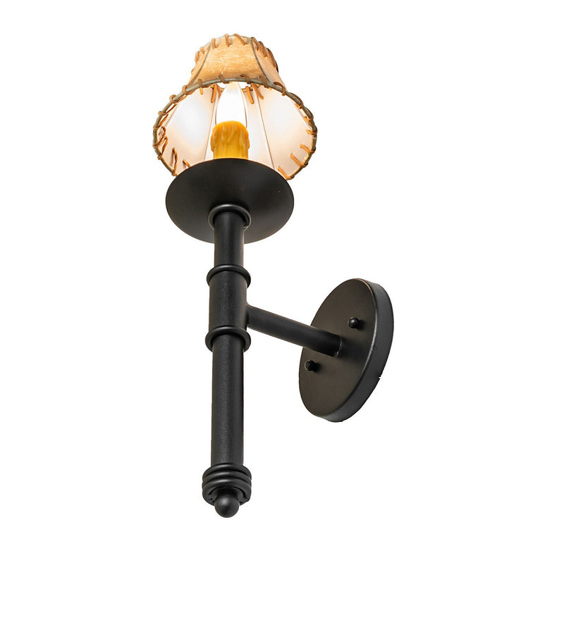 Meyda Tiffany 270069 One Light Wall Sconce, Textured Black