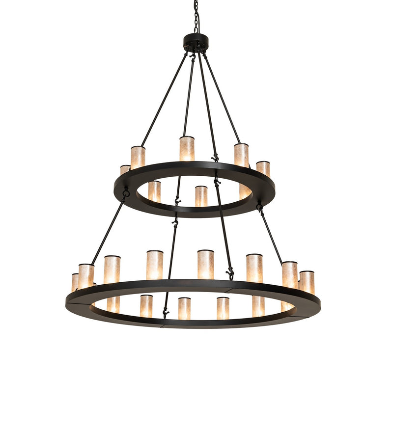 Meyda Tiffany 272481 24 Light Chandelier, Black Satin Wrought Iron
